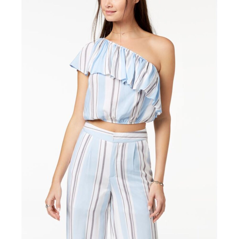 The Edit By Seventeen Juniors One Shoulder Crop Top
